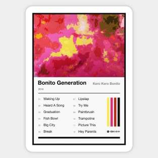 Bonito Generation Tracklist Sticker